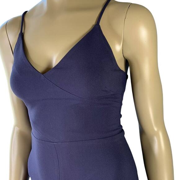 Likely Brooklyn Spaghetti Straps Sheath Pencil Dress Stretchy Size 2 Navy New - Picture 5 of 16